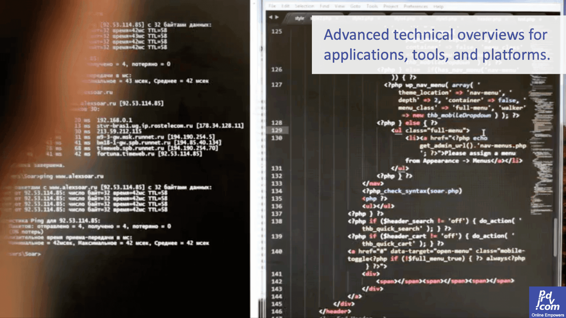 Advanced technical overviews for applications, tools, and platforms