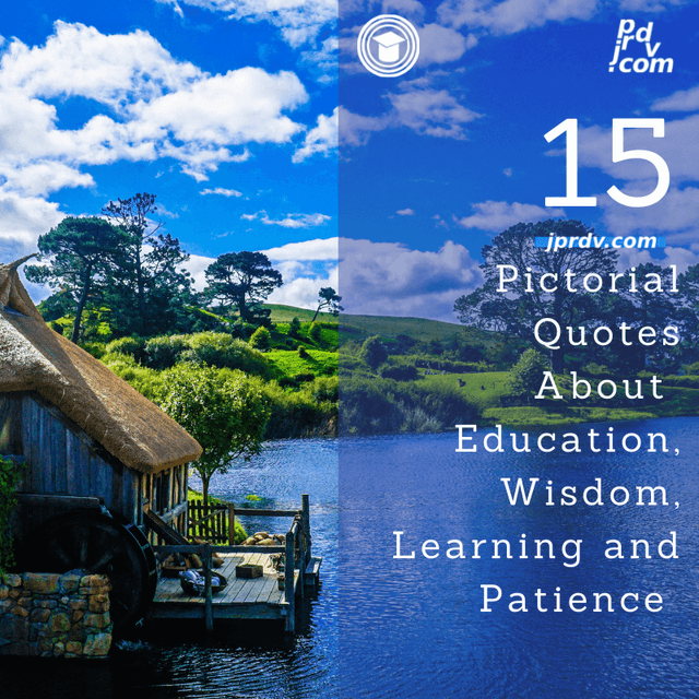 15 Pictorial Quotes About Education, Wisdom, Learning and Patience